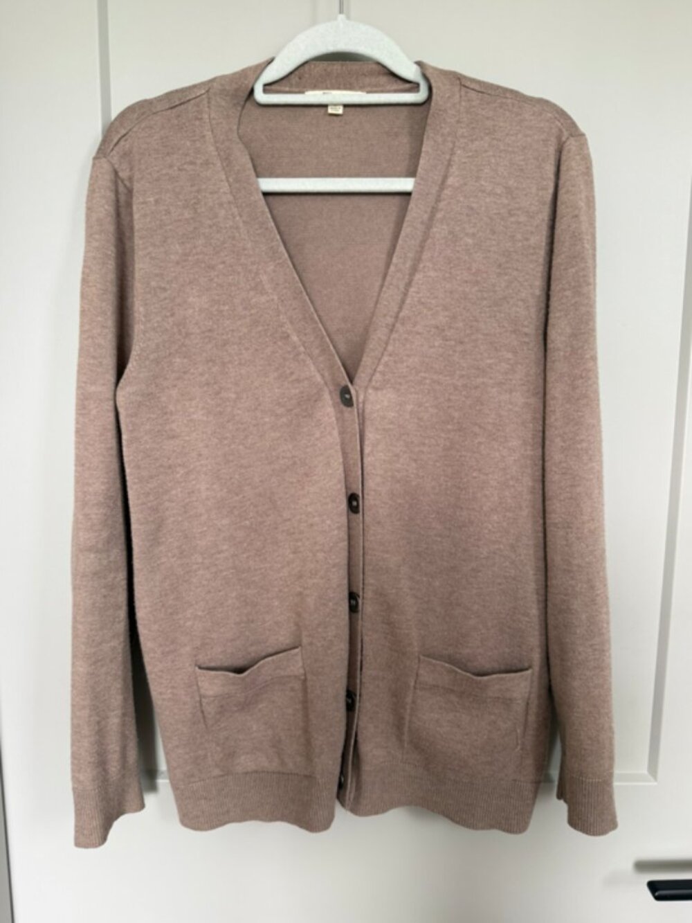 Brown Cardigan with Metal Buttons